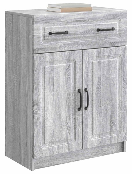 VidaXL Széf fiókkal Szürke Sonoma 66 x 34,5 x 87 cm Szerelt Fa