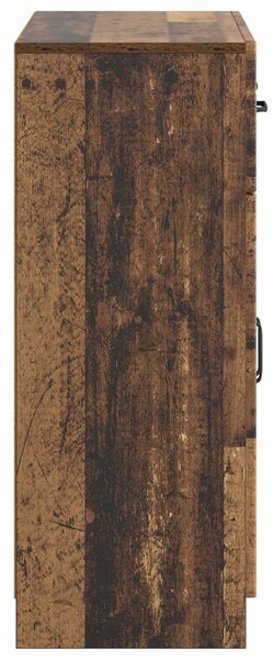 VidaXL Széf fiókkal Antik Fa 66 x 34,5 x 87 cm Szerelt Fa