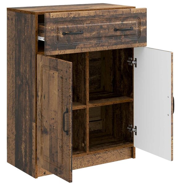 VidaXL Széf fiókkal Antik Fa 66 x 34,5 x 87 cm Szerelt Fa