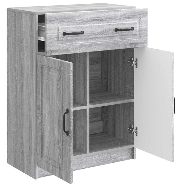 VidaXL Széf fiókkal Szürke Sonoma 66 x 34,5 x 87 cm Szerelt Fa