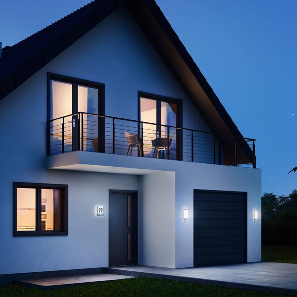 STEINEL L 240 S LED fali világítás érzékelővel, rozsdamentes acél, Alu / szürke / cink, Rozsdamentes acél, Modern