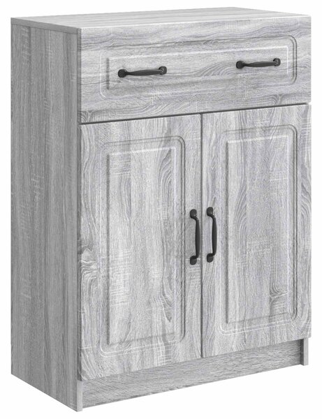 VidaXL Széf fiókkal Szürke Sonoma 66 x 34,5 x 87 cm Szerelt Fa