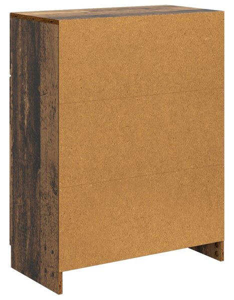 VidaXL Széf fiókkal Antik Fa 66 x 34,5 x 87 cm Szerelt Fa