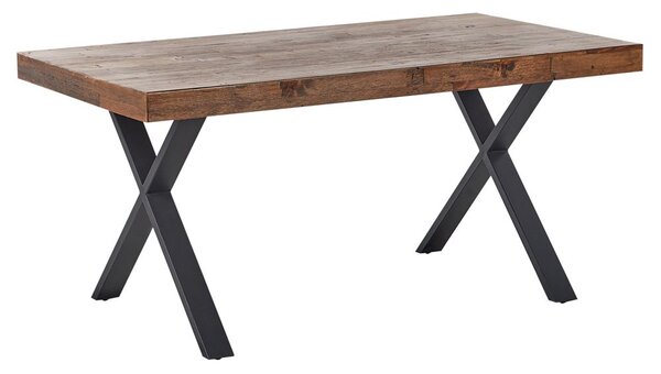 Étkezőasztal CLIFTON Sötétbarna 160 cm 90 cm Fenyő