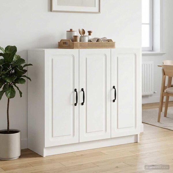 VidaXL Széf Fehér 89 x 34,5 x 77 cm Szerelt Fa