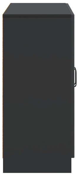VidaXL Széf Fekete 89 x 34,5 x 77 cm Szerelt Fa