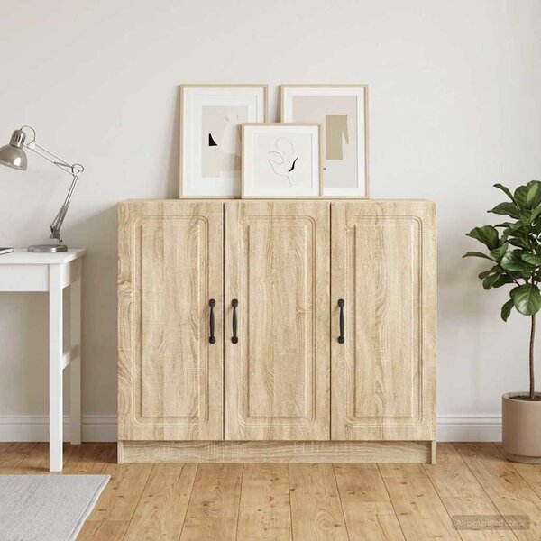 VidaXL Széf Sonoma Tölgy 89 x 34,5 x 77 cm Szerelt Fa
