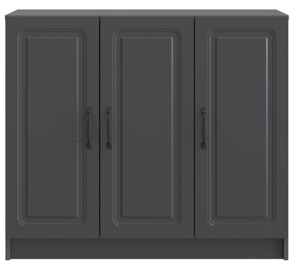VidaXL Széf Fekete 89 x 34,5 x 77 cm Szerelt Fa