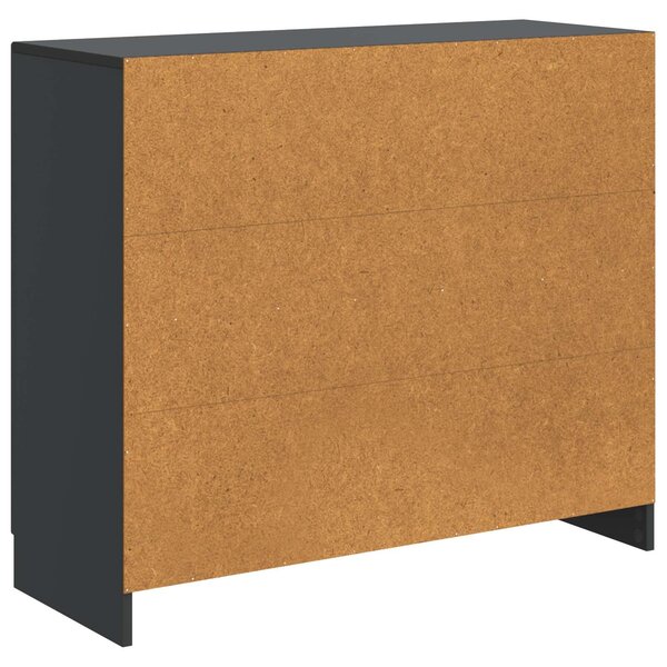 VidaXL Széf Fekete 89 x 34,5 x 77 cm Szerelt Fa