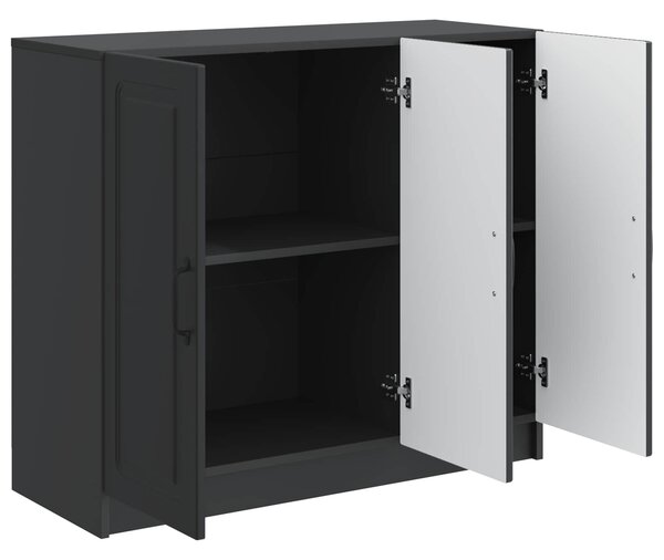 VidaXL Széf Fekete 89 x 34,5 x 77 cm Szerelt Fa