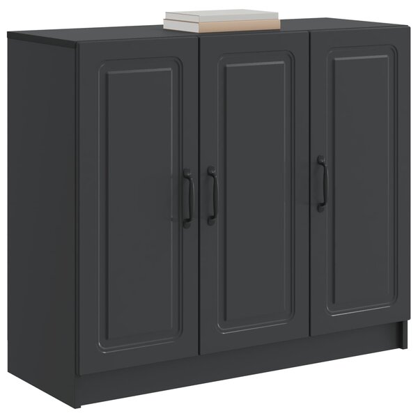 VidaXL Széf Fekete 89 x 34,5 x 77 cm Szerelt Fa