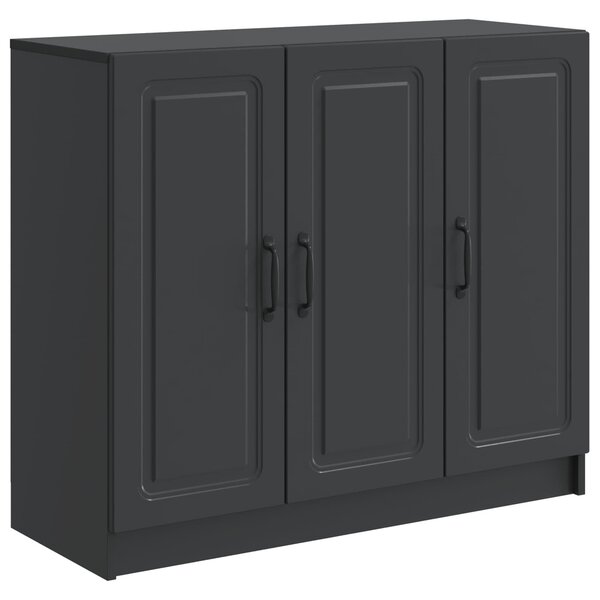 VidaXL Széf Fekete 89 x 34,5 x 77 cm Szerelt Fa