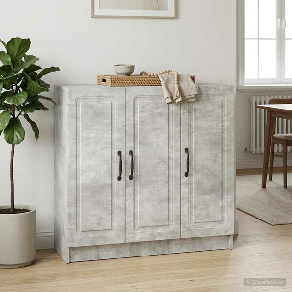 VidaXL Széf Betonszürke 89 x 34,5 x 77 cm Szerelt Fa