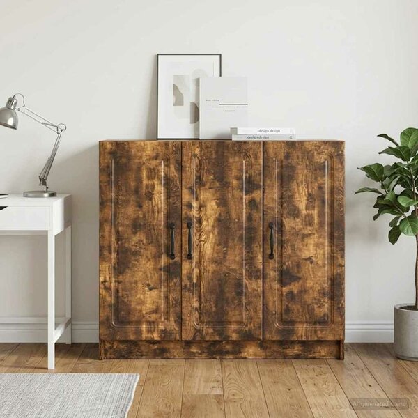 VidaXL Széf Füstös Tölgy 89 x 34,5 x 77 cm Szerelt Fa