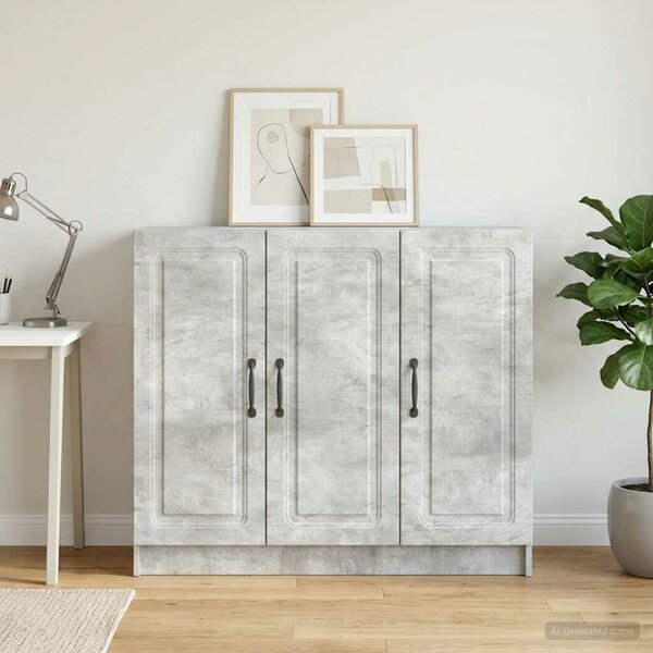 VidaXL Széf Betonszürke 89 x 34,5 x 77 cm Szerelt Fa