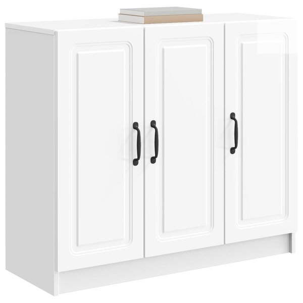 VidaXL Széf Magasfényű Fehér 89 x 34,5 x 77 cm Szerelt Fa