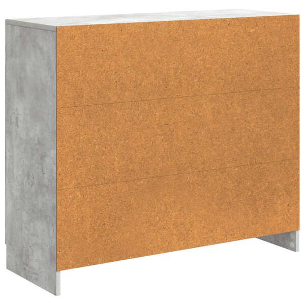 VidaXL Széf Betonszürke 89 x 34,5 x 77 cm Szerelt Fa