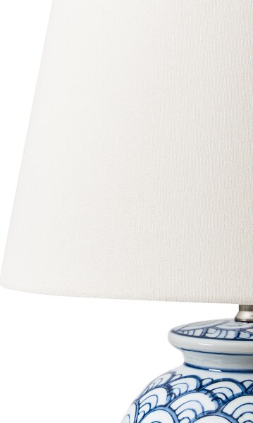 Asztali lámpa JAUCA Porcelán Fehér/kék