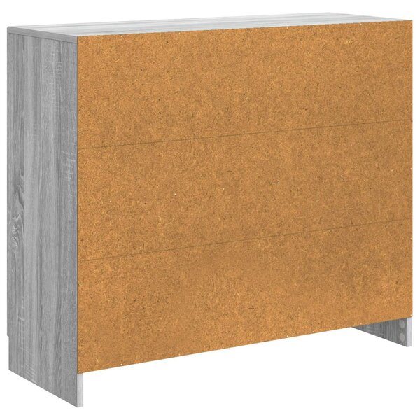 VidaXL Széf Szürke Sonoma 89 x 34,5 x 77 cm Szerelt Fa