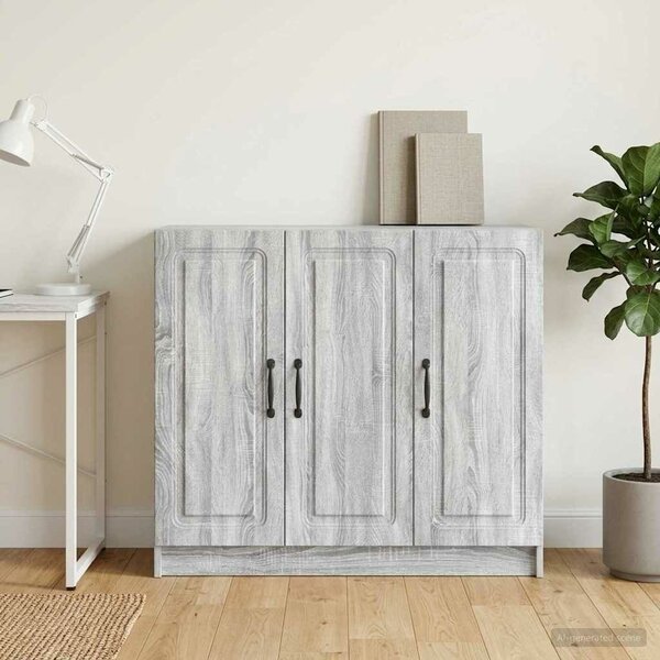 VidaXL Széf Szürke Sonoma 89 x 34,5 x 77 cm Szerelt Fa