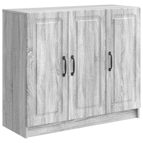 VidaXL Széf Szürke Sonoma 89 x 34,5 x 77 cm Szerelt Fa