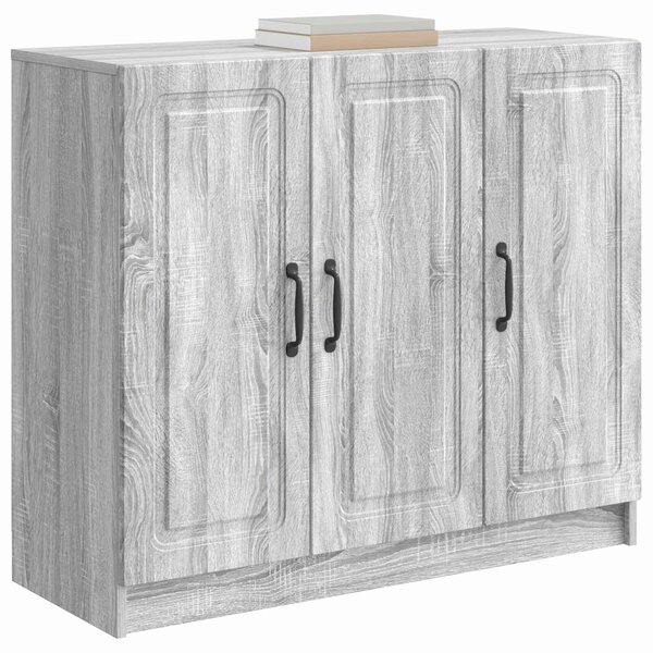 VidaXL Széf Szürke Sonoma 89 x 34,5 x 77 cm Szerelt Fa