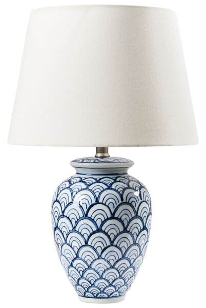 Asztali lámpa JAUCA Porcelán Fehér/kék