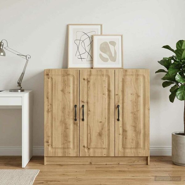 VidaXL Széf Kézműves Tölgy 89 x 34,5 x 77 cm Szerelt Fa