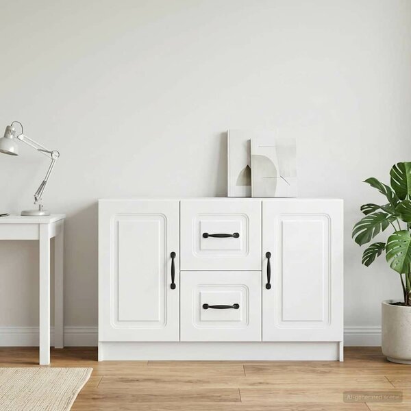 VidaXL Széf Fehér 89 x 34,5 x 57 cm Szerelt Fa