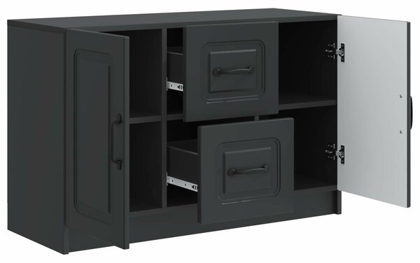 VidaXL Széf Fekete 89 x 34,5 x 57 cm Szerelt Fa