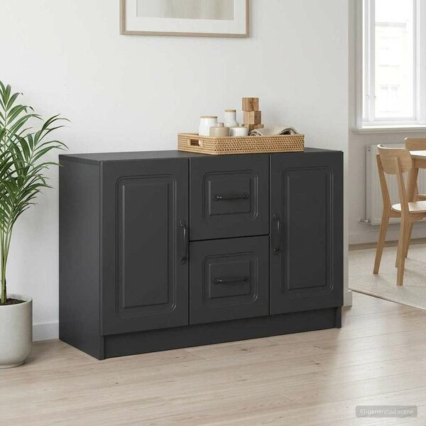 VidaXL Széf Fekete 89 x 34,5 x 57 cm Szerelt Fa