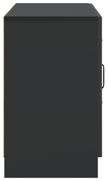 VidaXL Széf Fekete 89 x 34,5 x 57 cm Szerelt Fa