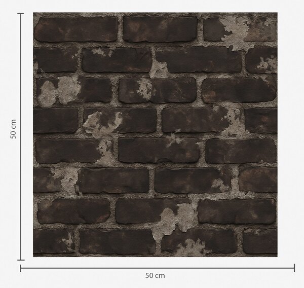 Tapéta Sötétített régi téglafal kopott foltokkal, Tapétá loft stílusban, a01030 : Uwalls.hu
