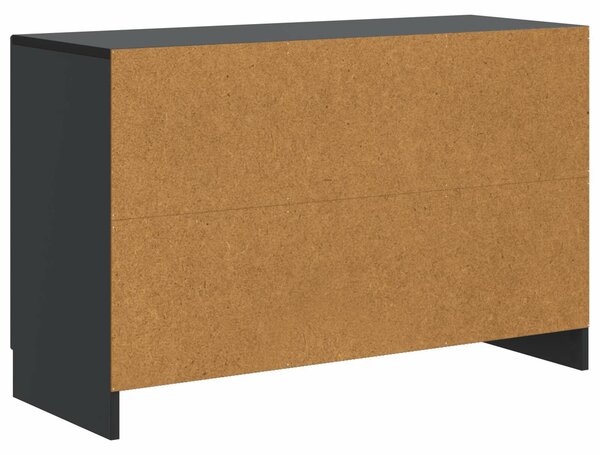 VidaXL Széf Fekete 89 x 34,5 x 57 cm Szerelt Fa