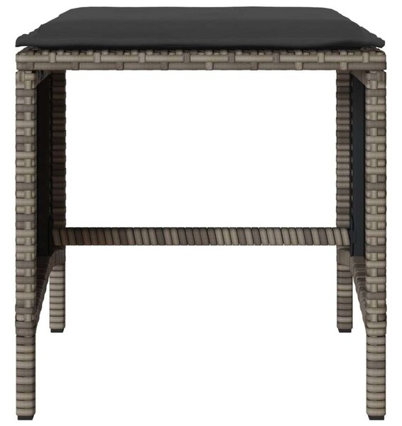 VidaXL Polyrattan Kerti Ülőgarnitúra - 4 részes - Szürke