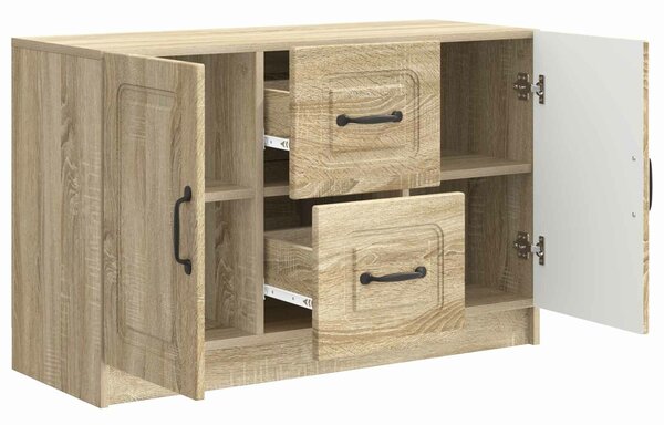 VidaXL Széf Sonoma Tölgy 89 x 34,5 x 57 cm Szerelt Fa
