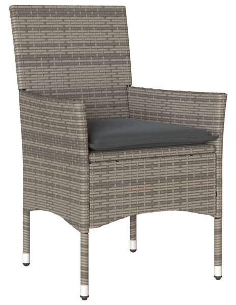 VidaXL Kerti Étkezőgarnitúra - 7 részes - Szürke Polyrattan/Akácfa