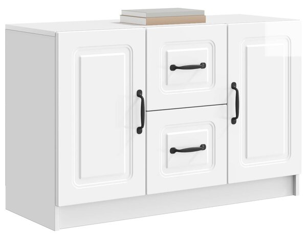 VidaXL Széf Magasfényű Fehér 89 x 34,5 x 57 cm Szerelt Fa