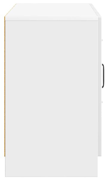 VidaXL Széf Magasfényű Fehér 89 x 34,5 x 57 cm Szerelt Fa