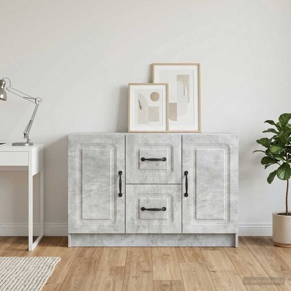 VidaXL Széf Betonszürke 89 x 34,5 x 57 cm Szerelt Fa