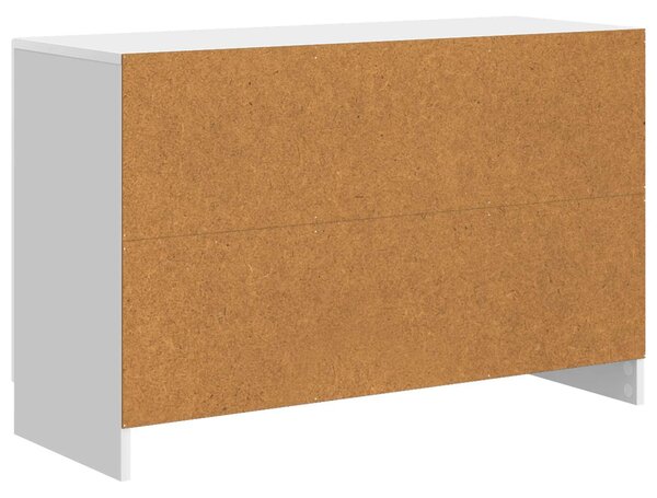 VidaXL Széf Magasfényű Fehér 89 x 34,5 x 57 cm Szerelt Fa
