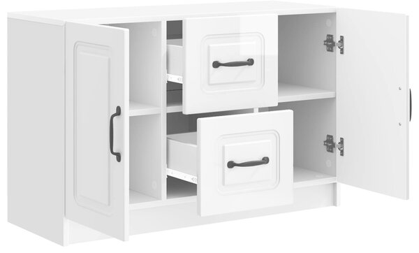 VidaXL Széf Magasfényű Fehér 89 x 34,5 x 57 cm Szerelt Fa
