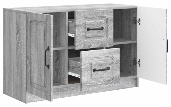 VidaXL Széf Szürke Sonoma 89 x 34,5 x 57 cm Szerelt Fa