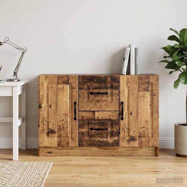 VidaXL Széf Antik Fa 89 x 34,5 x 57 cm Szerelt Fa