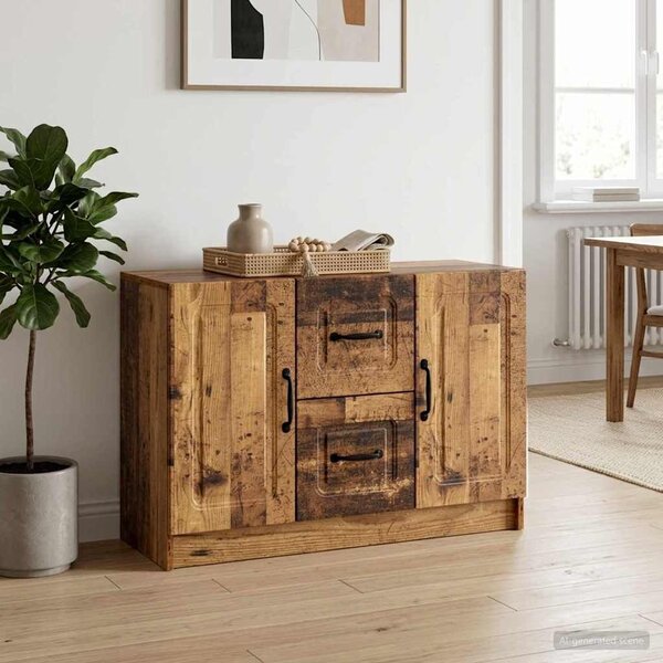 VidaXL Széf Antik Fa 89 x 34,5 x 57 cm Szerelt Fa