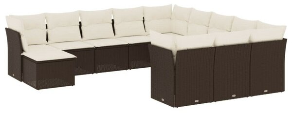 VidaXL Polyrattan Kerti Ülőgarnitúra - Barna - 12 részes