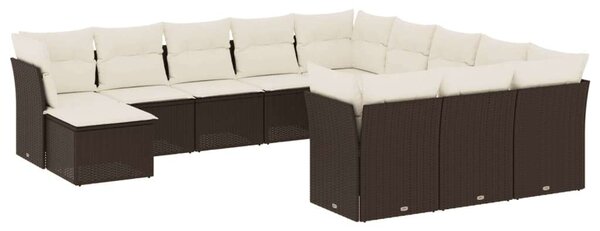 VidaXL Polyrattan Kerti Ülőgarnitúra - Barna - 12 részes