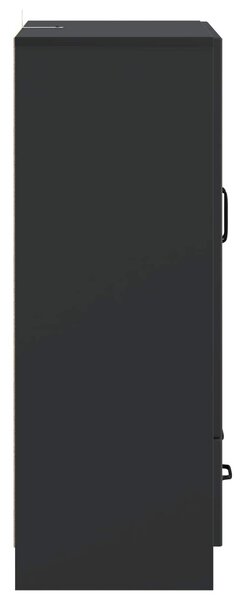 VidaXL Széf fiókkal Fekete 66 x 34,5 x 92 cm Szerelt Fa