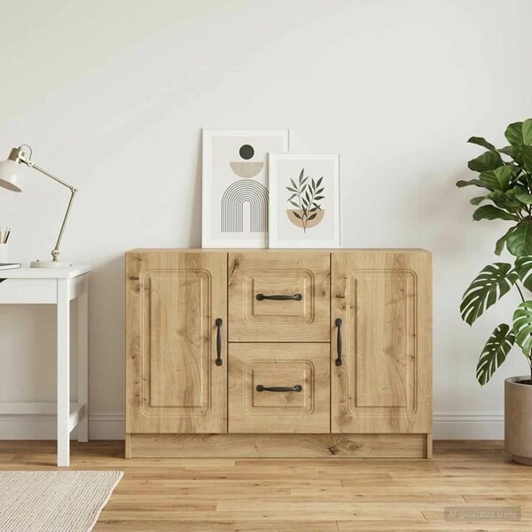 VidaXL Széf Kézműves Tölgy 89 x 34,5 x 57 cm Szerelt Fa