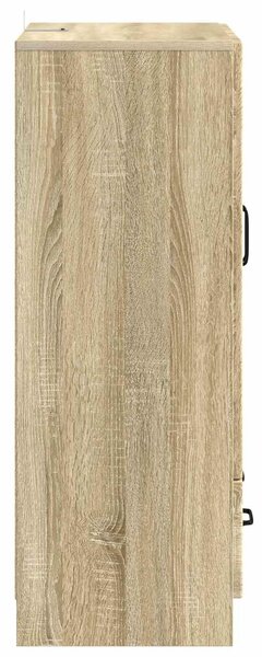 VidaXL Széf fiókkal Sonoma Tölgy 66 x 34,5 x 92 cm Szerelt Fa